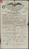 1842 Biztosítási Kötvény Két Benyomott Szignettával - Ohne Zuordnung