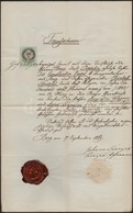 1869-1886 3 Db Osztrák Irat Okmánybélyegekkel, Viaszpecséttel - Non Classés