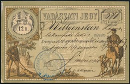1879 Vadászati Jegy 12Fl  Típ 1. / Hunting Licence - Zonder Classificatie