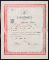 1894 Újpest Bizonyítvány Asztalos Mester Részére. 34x44 Cm - Non Classificati