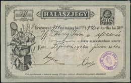 1911 Halászjegy III. Tip / Fishing Licence - Ohne Zuordnung