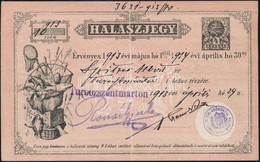 1913 Halászjegy Típ 4. / Fishing Licence - Non Classificati