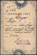1914 Igazolási Jegy Utcai Fagylaltárusító és Zsidó Tízparancsolat árusító Részére - Zonder Classificatie