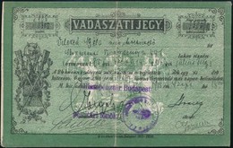 1915 Vadászjegy 7. Típ   Vadászati Jegy / Hunting Licence - Ohne Zuordnung