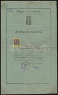 1925 Újpest, Illetőségi Bizonyítvány, Okmánybélyeggel - Zonder Classificatie