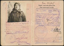 1927 Román Királyság által Kiállított Fényképes útlevél, Bejegyzésekkel / Romanian Passport - Zonder Classificatie