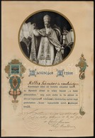 1928 Apostoli áldás Oklevél, Püspöki Aláírással 27x40 Cm - Zonder Classificatie