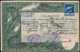 1930 Halászjegy Típ 11. / Fishing Licence - Ohne Zuordnung
