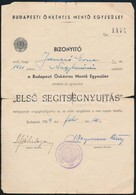 1939 Budapesti Önkéntes Mentő Egyesület Elsősegélynyújtó Oklevél - Ohne Zuordnung