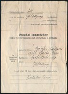 1941 Fényképes Utazási Igazolvány Magyar Katonai Igazgatás Alatt álló Területre és Területről - Ohne Zuordnung