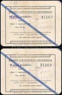 1950 2 Db 30 Napos Strandbérlet, Sorszámkövetőek - Non Classificati