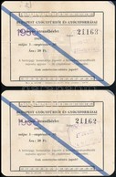 1950 2 Db 30 Napos Strandbérlet, Sorszámkövetőek - Zonder Classificatie