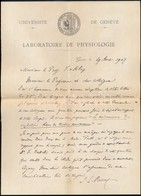 11907 Jean Louis Prévost (1838-1927) Svájci Neurológus Levele Klug Professzorhoz - Ohne Zuordnung