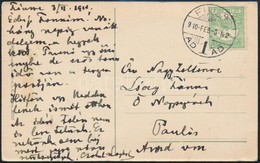 1910 Lóczy Lajos (geológus, 1849-1920) Saját Kézzel írt Levelezőlapja Nővérének Fiuméből - Ohne Zuordnung