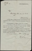 1923 Hivatalos Levél Rakovszky Iván Belügyminiszter Saját Kezű Aláírásával. - Sonstige & Ohne Zuordnung