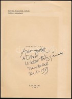 Amerigo Tot(1909-1984): Aláírása Róla Szóló Tanulmányon, Hozzá A Művészről Szóló újságkivágásokkal - Sonstige & Ohne Zuordnung