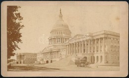 Cca 1880 Washington A Képviselőház Villamossal Fotó / Washington Congress With Tram Photo 7x9 Cm - Sonstige & Ohne Zuordnung