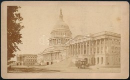 Cca 1880 Washington A Képviselőház Villamossal Fotó / Washington Congress With Tram Photo 7x9 Cm - Altri & Non Classificati