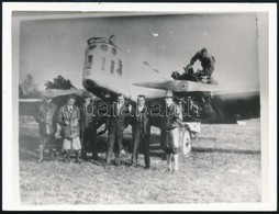 Junkers K 37-es Típusú Repülőgép és Csapata, Eredeti Negatívról Előhívott Fotó, 9×12 Cm - Andere & Zonder Classificatie