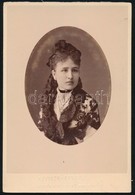 Cca 1880 Porcelánkép Utánzatú, Feliratozott Kabinetfotó Alviach Milánói Műterméből, 16x10 Cm - Autres & Non Classés