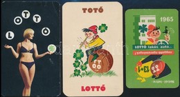 Cca 1960-1970 3 Db Totó-lottó Kártyanaptár - Pubblicitari