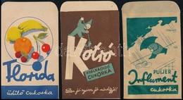 Cca 1940 6 Féle Gyógyszertári Gyógycukorka Reklámos Papírtasak és Címke (1 Db) / Pharmacy Pills Bags And Labels - Pubblicitari