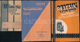 Cca 1930 6 Db Különböző Magyar Fotótasak - Advertising