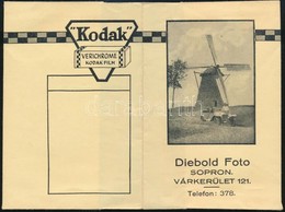 Diebold Foto Sopron Fotótartó Tasak, Kodak Reklámmal - Publicités