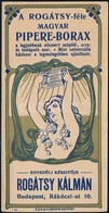 Cca 1905 A Rogátsy-féle Magyar Pipere-borax Testápoló Szer Aranymosásos, Szecessziós Számolócédulája, Szép állapotban - Publicités