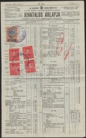 1930 Az Országos Közélelmezési Rt. Hivatalos árlapja, Okmánybélyegekkel - Publicidad