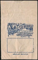 Say Rudolf Gyógyszertára A Szentháromsághoz Székesfehérvár Papírtasak, 7×4,5 Cm - Werbung
