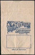 Say Rudolf Gyógyszertára A Szentháromsághoz Székesfehérvár Papírtasak, 7×4,5 Cm - Pubblicitari