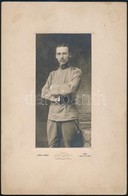 Cca 1914 Katonaportré Glück József Győri Műterméből, 15×8 Cm - Altri & Non Classificati