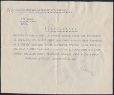 1925 A Hadtörténelmi Levéltár Igazolása Korábbi, Ezüst Vitézségi éremmel Való Kitüntetésekről - Sonstige & Ohne Zuordnung