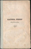 1856 Katona József (1791-1830) író életrajza, írta: Horváth Döme, Különálló Füzetben, Enyhén Foltos, Jó állapotban, 14p - Sin Clasificación