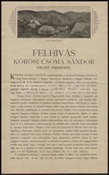 1904 Felhívás Kőrösi Csoma Sándor Emlékének érdekében - Ohne Zuordnung