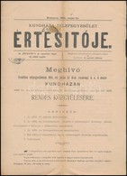 1905 Kundháza Telepegyesület Értesítője 4p. - Ohne Zuordnung