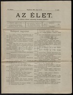 1908 Nagykároly. Az Élet C. újság, Az Alkohol Ellenes Szövetség Hivatalos Közlönye. III. évf  5 . Száma - Zonder Classificatie