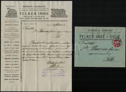 1908 Hofherr és Schrantz Fejléces Számla és Levélboríték - Ohne Zuordnung