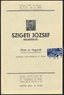 1935 Szigeti József Hegedűestje. Hangverseny Prospektus Reklámokkal 16p. - Non Classificati