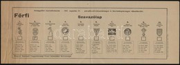 1947 Választási Szavazólap - Zonder Classificatie