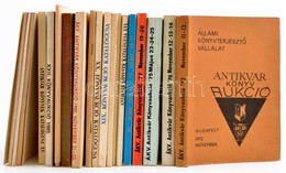 Cca 1972-1985 Állami Könyvterjesztő Vállalat Antikvár Könyv Aukciós Katalógusai, 14 Db, Benne Részben Bejegyzett Leütési - Non Classificati