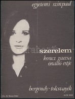 Cca 1980 Szerelem - Koncz Zsuzsa önálló Estje Kisplakát, Hajtott, 23×17,5 Cm - Autres & Non Classés