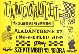 1989 Rádi Sándor (?-?): Táncőrület, Petőfi Csarnok 1989. Szept. 19., Ladánybene 27, Független Adó, Stomy, Underground Ko - Sonstige & Ohne Zuordnung