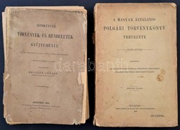 Belicza József: Népoktatási Törvények és Rendeletek Gyűjteménye. Bp., 1889, Hornyánszky Viktor. Kiadói Papírkötés, Felvá - Ohne Zuordnung