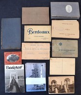 ** * 9 Db RÉGI Képeslapfüzet és Leporellolap + 3 Db Régi Kihajtható Térkép / 9 Pre-1945 Postcard Booklet And Leporellos  - Unclassified