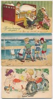 ** * 28 Db RÉGI Motívumlap: Gyerekek, Közte Sok Humoros, Litho, Grafikai és Néhány Fotó / 28 Pre-1945 Motive Postcards:  - Unclassified