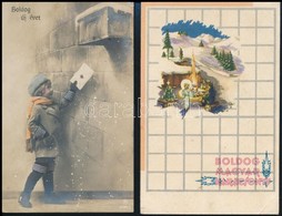 * 12 Db RÉGI üdvözlő Motívumlap / 12 Pre-1945 Greeting Motive Postcards - Unclassified