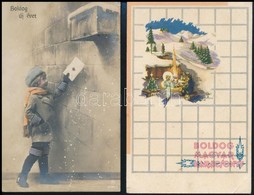 * 12 Db RÉGI üdvözlő Motívumlap / 12 Pre-1945 Greeting Motive Postcards - Zonder Classificatie