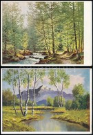 ** 9 Db RÉGI Használatlan Külföldi Művészlapok: Tájfestmények / 9 Pre-1945 European Postcards, Landscape Paintings - Zonder Classificatie